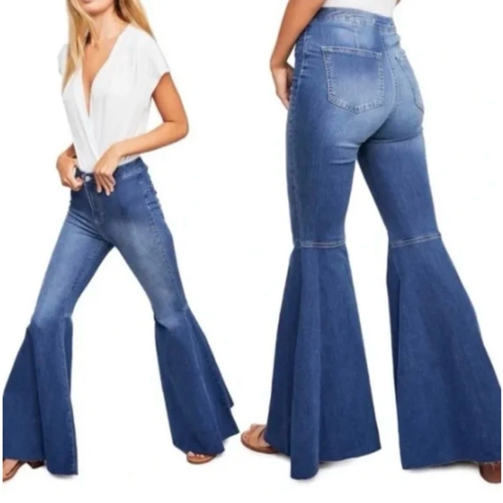 Free People High-Waisted Stretch Flare Jeans…